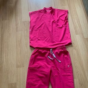 Figs Scrubs. Shocking pink.